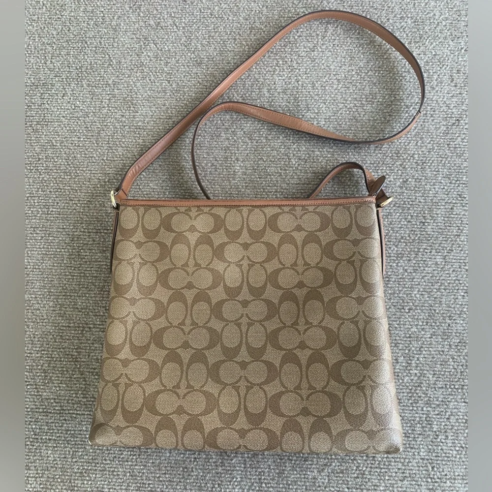 Coach Orange and Tan Cross Body - Picture 2 of 14